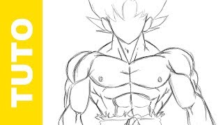 Comment dessiner le corps de GOKU DBZ  Les MUSCLES [upl. by Fin]