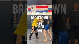 Beginners breakdown on basic clinch amp application beginners coach muaythai clinch [upl. by Auqkinahs]