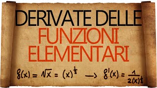 Derivate delle funzioni elementari  costanti  potenze e radici [upl. by Pardew195]