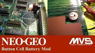 Neo Geo MVS Button Cell Battery Mod [upl. by Braeunig]