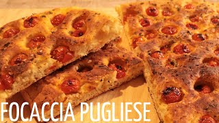 Focaccia pugliese  ricetta tradizionale  focaccia alta e soffice [upl. by Ainezey]