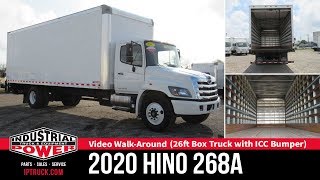 26ft Straight Truck  2020 Toyota HINO 268A with ICC Bumper  Box Truck [upl. by Leirad553]