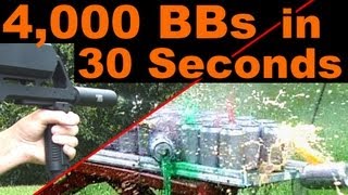 8000 RPM Airsoft Gun vs 50 Cans Strafer MK4 [upl. by Haras]