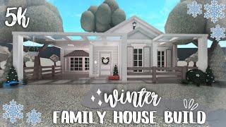 5K BLOXBURG WINTER FAMILY HOUSE BUILD NO GAMEPASS [upl. by Llertnad]