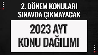 2DÖNEM KONULARI KALKTI 2023 AYT KONU DAĞILIMI [upl. by Tegdirb]