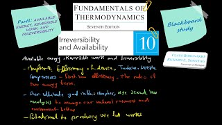 Fundamental of thermodynamics Chapter10 Irreversibility and Availability PART1 [upl. by Yasdnyl169]