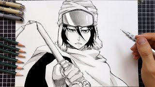 How to Draw Rukia Kuchiki  Manga Bleach  Easy Drawing [upl. by Dnar546]