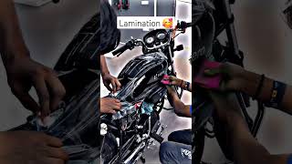 lamination full splendor bike look like shine 😍 Z black splendor bike automobile shorts viral [upl. by Marlin]