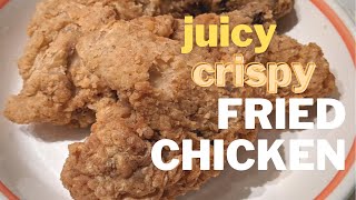 Fried Chicken Recipe  Juicy and Crispy Fried Chicken  Pingtastes [upl. by Pippy]