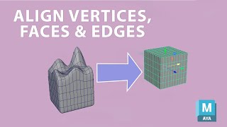 How to ALIGN VERTICES FACES OR EDGES in Maya using the Scale Tool  60 second Maya tutorial [upl. by Josiah867]