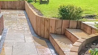 Replacing old garden sleepers  Amazing results [upl. by Anoerb]