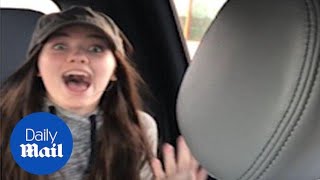 Father pulls hysterical blinker fluid prank on his two girls  Daily Mail [upl. by Sul]