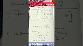 Fluid mechanicsNewton law of viscositydynamic viscosityCompressibility factorCapillary action [upl. by Haggerty]