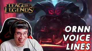 ARCANE fan reacts to Ornn Voice Lines [upl. by Barina]