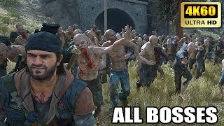 Days Gone  All Bosses With Cutscenes UHD 4K 60FPS PC [upl. by Ynnohj]