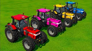 TRANSPORTING PIXAR CARS amp FRUITS WITH COLORED amp JOHN DEERE vs CLAAS vs TRACTORS  BeamNGdrive 962 [upl. by Rehpotsyrhc]