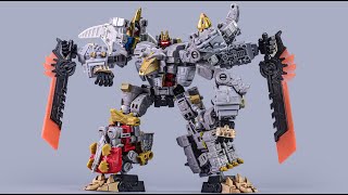 Transformers core class Dinobots Volcanicus 6in1 combiner Dinoking review with update package [upl. by Tuesday]