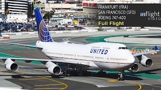 United Airlines Boeing 747400 Full Flight  Frankfurt to San Francisco  UA927 with ATC [upl. by Tuppeny]