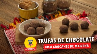 Receita de Trufas de Chocolate com Crocante de Maizena [upl. by Yrreb]