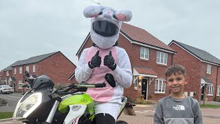 The Easter Bunny is on a motorbike [upl. by Redliw]