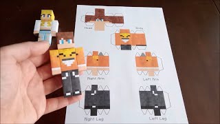 SMILESLOW Poradnik Figurka minecraft😃 Jak zrobić figurkę smileslow Zrób to sam Figurka ze skina [upl. by Osnola252]