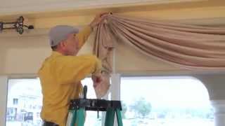 Video 36 DIY Drapery Luxurious Window Treatments with Valances Swags Scrolls and Holdbacks [upl. by Eleaffar]