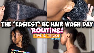 My Type 4 Hair WASH Day Routine  MAJOR 4c Hair Tips amp Tricks [upl. by Langer]