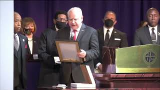 Governor Tim Walz with us at Daunte Wright’s funeral who was killed by police in 2021 [upl. by Ymeon]