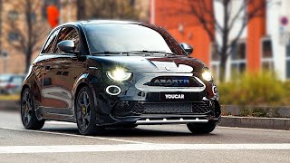 Electric FIAT ABARTH 500 with SOUND GENERATOR [upl. by Eram]