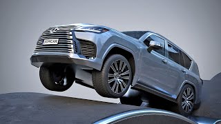 Lexus LX600 Suspension Animation V1  3DMCAR [upl. by Joelly]