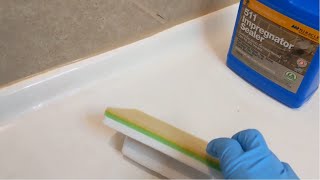 Sealing Grout Tile amp Natural Stone  Part 3  Cleaning and Resealing tile  511 Impregnator Sealer [upl. by Euh727]