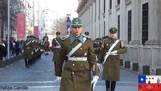 Carabineros de Chile Relevo de Guardia en el Palacio de La Moneda 30 de Junio 2023 [upl. by Arlee]