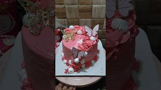 Beautiful butterfly cake and decorationtrending cake cakedesign youtubeshorts youtuber youtube [upl. by Aliled]