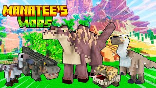 ✔MINECRAFT MANATEES MOBS DINOSAUR NOVAS CRIATURAS PRÉHISTÓRICAS  121  ADDON MCPE [upl. by Athal]