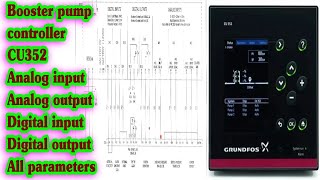 Booster pump Grundfos CU352  ControllerAnalog digital Wiring All Parameters in Urdu Hindi [upl. by Wera]