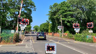 Two Trains in One Lowering Birkdale Crescent Road Level Crossing Merseyside [upl. by Anaidni362]