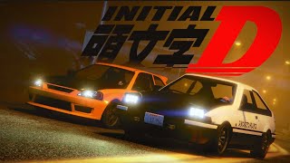 Initial D  GTA V AE86 Trueno Vs Civic Type R EK9 battle recreation [upl. by Harts]