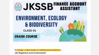 ENVIRONMENT ECOLOGY amp BIODIVERSITY  MCQS SET01  TOP 50 MCQS BY MEHAK MAAM jkssb jkssbfaa [upl. by Ardnaxila733]