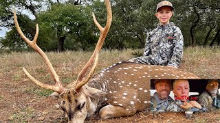 Monster Axis Buck Shot By A 9 Year Old Kid Brings Him Tears Of Joy What Hunting Is All About [upl. by Auqinihs]