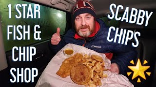 SCABBY CHIPS one star fish amp chip shop review Peterlee TASTING BRITAINS LOW STAR TAKEAWAYS [upl. by Ellennad421]