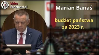 MOCNE wystąpienie MARIANA BANASIA w Sejmie Budżet 2023 r [upl. by Dupuy]