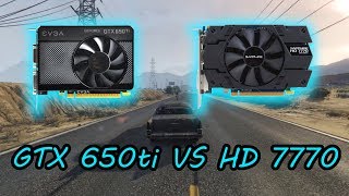 Nvidia Geforce GTX 650ti vs AMD Radeon HD 7770  Grand Theft Auto V [upl. by Adieno787]