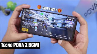 Tecno POVA 2 BGMI Gaming Test with FPS GIVEAWAY  7000 mAh Battery 😱 [upl. by Dane117]