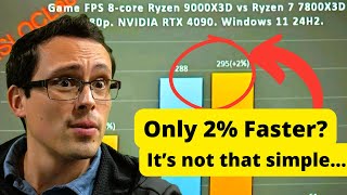 Ryzen 9800X3D and 9950X3D gaming and Cinebench benchmarks [upl. by Myrt]