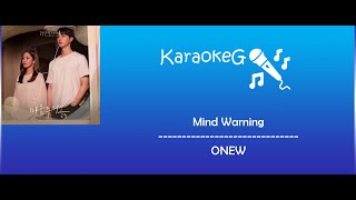 Karaoke Version Mind Warning  ONEW OST Forecasting Love and Weather [upl. by Leinehtan]