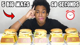 Eating 5 Big Macs In 60 Seconds  vs Matt Stonie [upl. by Halsy]