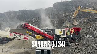 Sandvik QJ341keestrack B7e amp H6e Jawampcone crusher 4K action [upl. by Schram52]