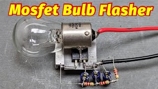 Diy12v Bulb Flasher using mosfet  Mosfet Bulb Flasher [upl. by Aneehs50]