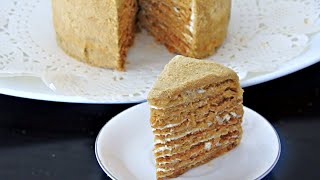 Medovik Russian Honey Cake [upl. by Nyledam987]