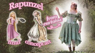 Rapunzel but make her the concept art  a Tangled Inspired Milkmaid Dress  Sewing Vlog amp DIY [upl. by Anabel626]